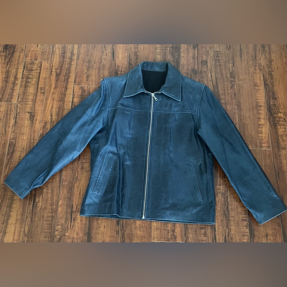 7 For All Mankind Men’s Leather Jacket - Picture 2 of 12